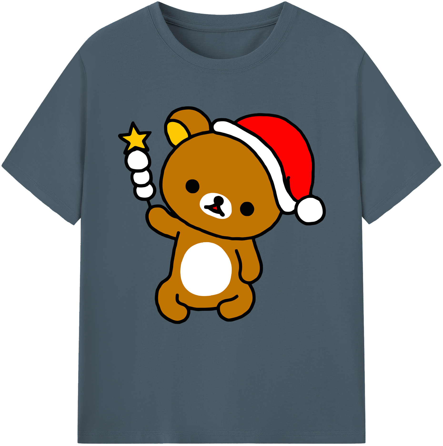 （画像用） リラックマ リラックマ キイロイトリ Rilakkuma Korilakkuma Kiiroitori 綿100％半袖Tシャツ（フロントプリント）